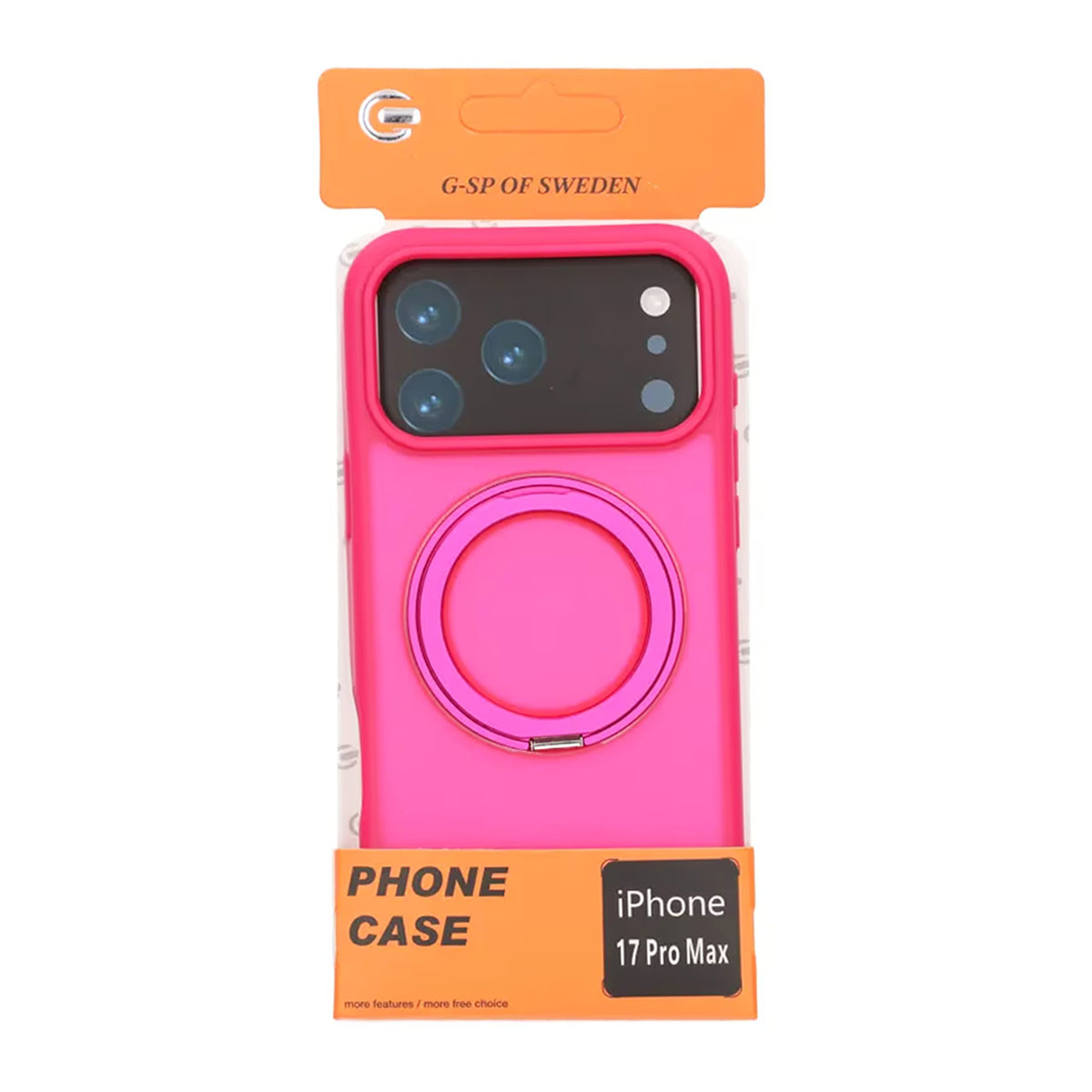 Mobilskal Roterande Magnet Stativ för iPhone 17 Pro Max - Röd image 6