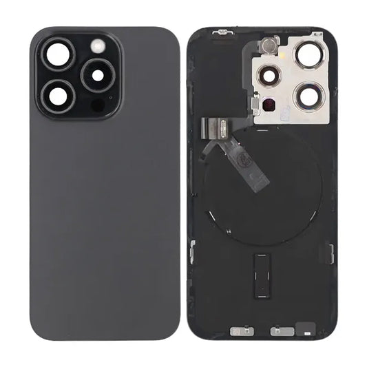 iPhone 15 Pro Baksida Glas Komplett OEM - Svart image 1