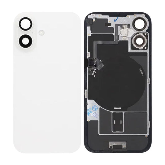 iPhone 16 Baksida Glas Komplett OEM - Vit image 1