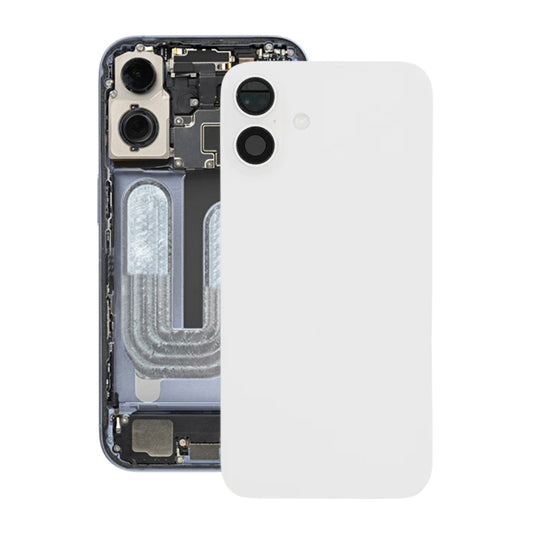 iPhone 16 Plus Baksida Glas Komplett OEM - Vit image 1