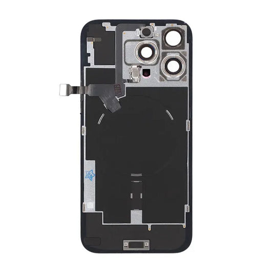 iPhone 16 Pro Max Baksida Glas Komplett OEM - Vit Titan image 3