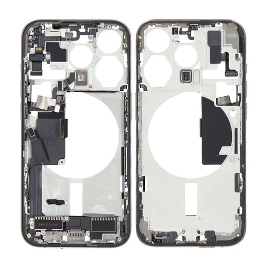 Mittenram med smådelar för iPhone 15 Pro - Naturlig Titan OEM image 1