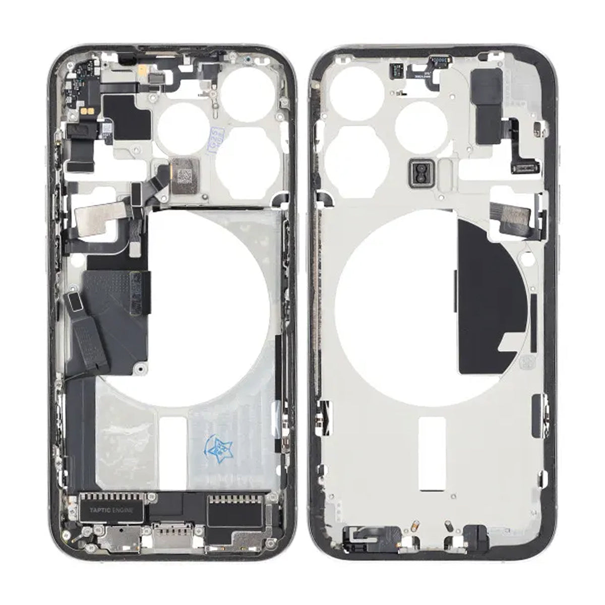 Mittenram med smådelar för iPhone 15 Pro - Vitt Titan OEM image 1
