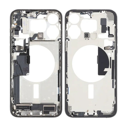 Mittenram med smådelar för iPhone 15 Pro Max - Naturlig Titan OEM image 1