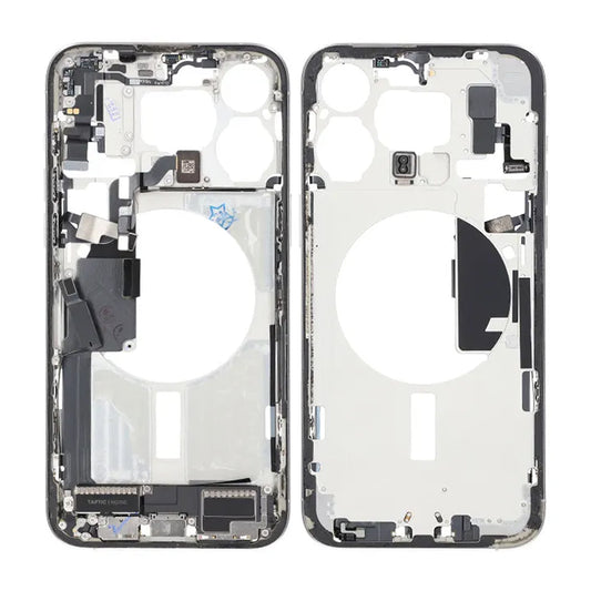 Mittenram med smådelar för iPhone 15 Pro Max - Vitt Titan OEM image 1