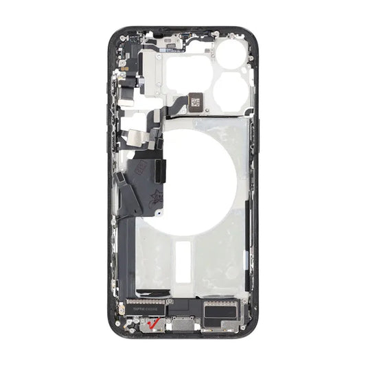 Mittenram med smådelar för iPhone 15 Pro Max - Svart Titan OEM image 2