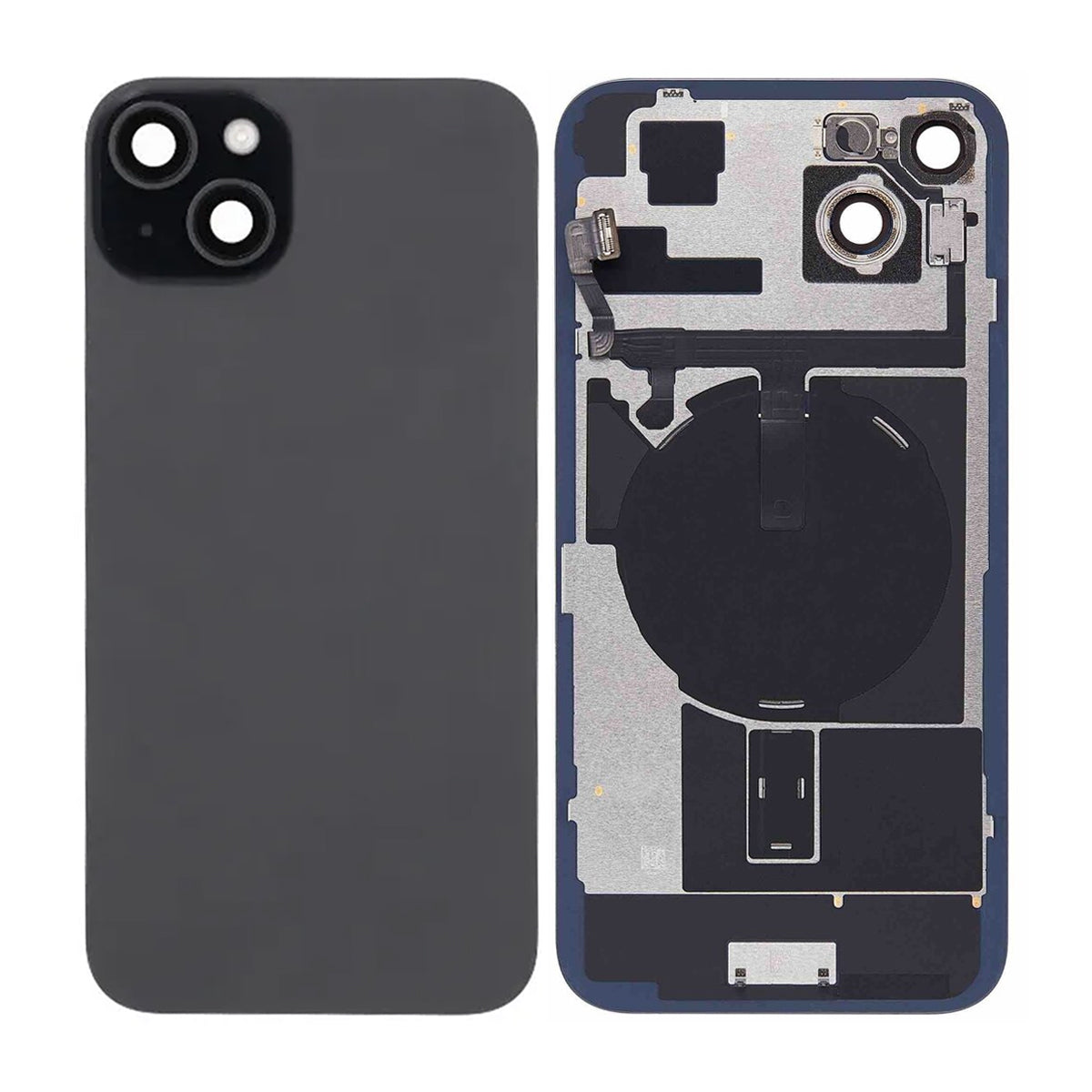 iPhone 15 Plus Baksida Glas Komplett OEM - Svart image 1