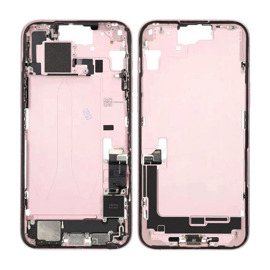 Mittenram med smådelar för iPhone 15 Plus - Rosa OEM image 1
