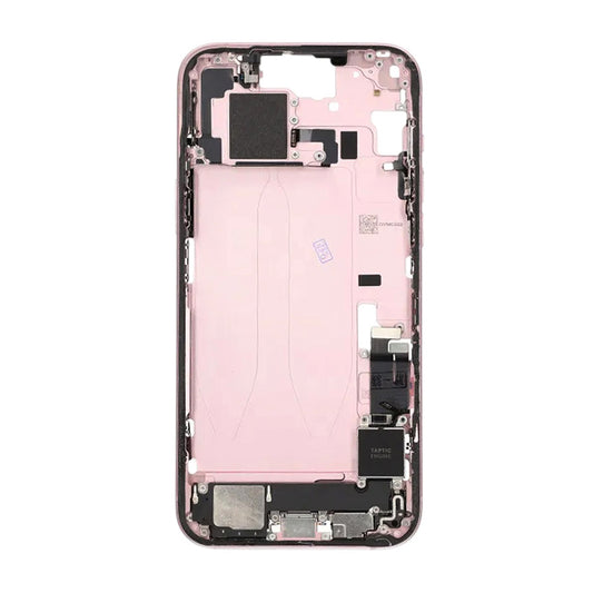 Mittenram med smådelar för iPhone 15 Plus - Rosa OEM image 2
