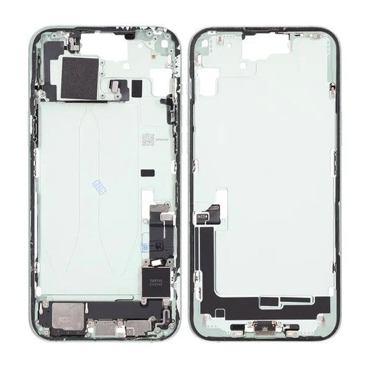 Mittenram med smådelar för iPhone 15 Plus - Grön OEM image 1