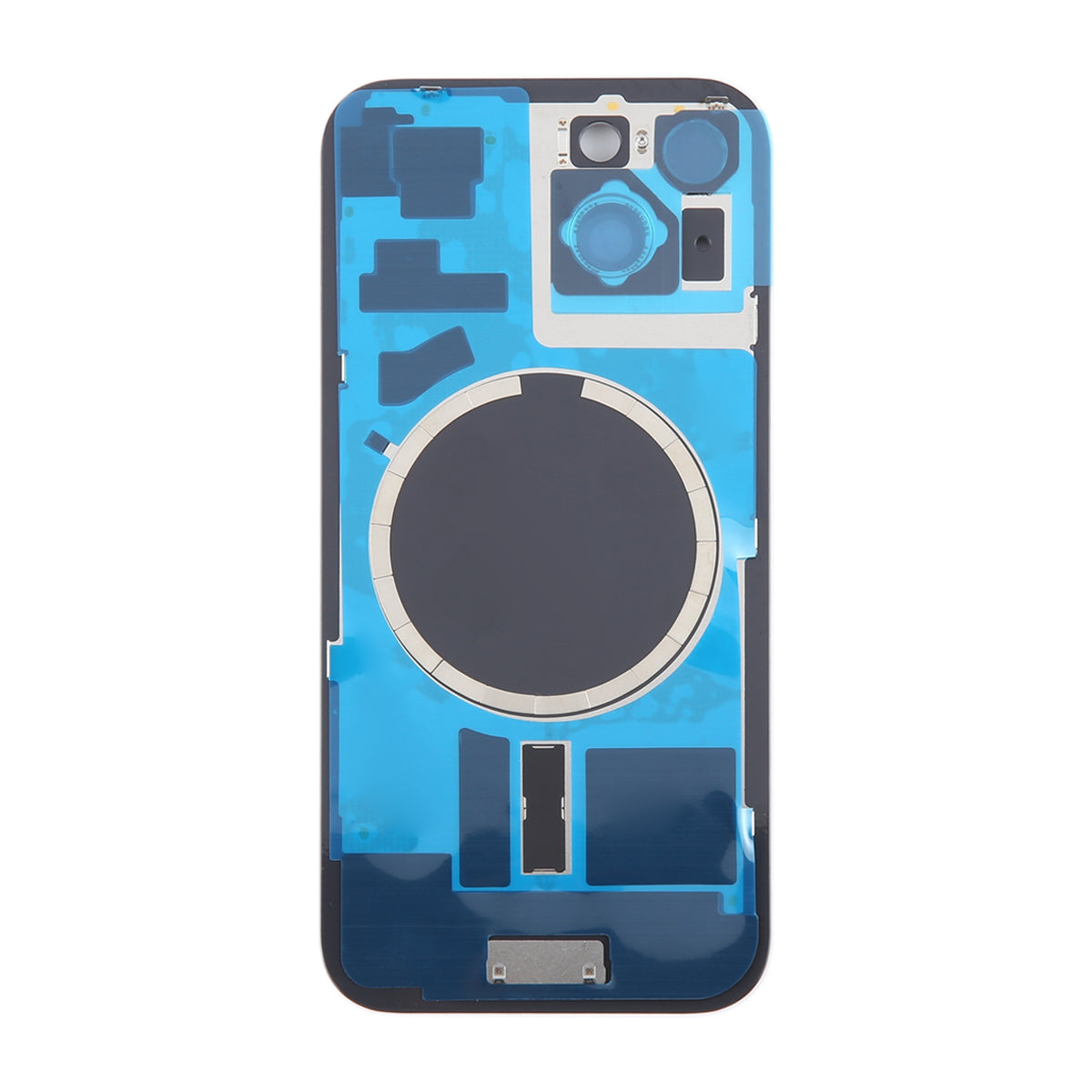 iPhone 15 Baksida Glas med Magnet och Kameralins - Svart image 3