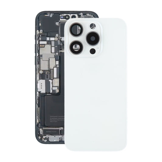 iPhone 15 Pro Baksida Glas med Magnet och Kameralins - Vit Titan image 1