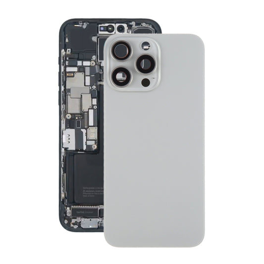 iPhone 15 Pro Max Baksida Glas med Magnet och Kameralins - Naturlig Titan image 1