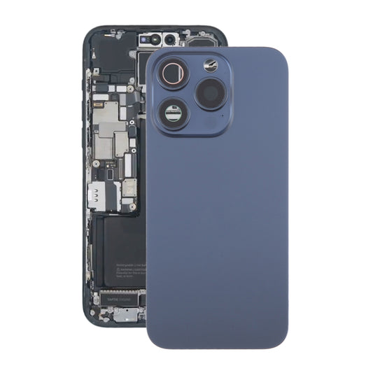 iPhone 15 Pro Max Baksida Glas med Magnet och Kameralins - Blå Titan image 1