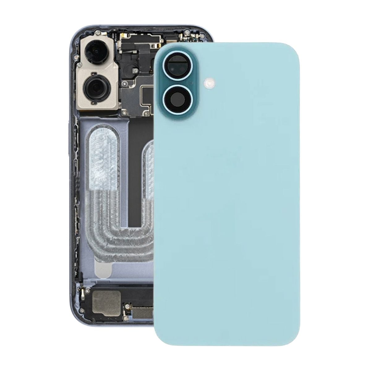 iPhone 16 Baksida Glas med Magnet och Kameralins - Grön image 1