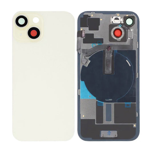 iPhone 15 Baksida Glas med smådelar - Gul image 1