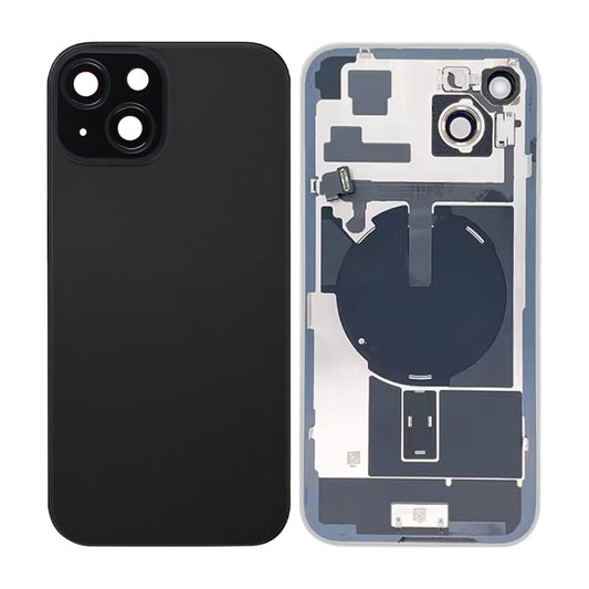 iPhone 15 Plus Baksida Glas med smådelar - Svart image 1