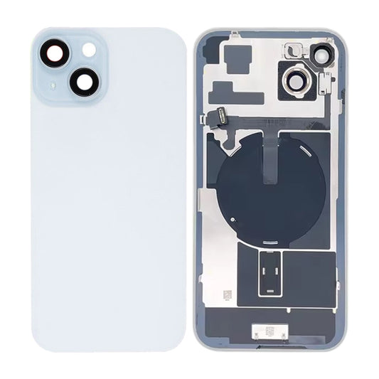 iPhone 15 Plus Baksida Glas med smådelar - Vit image 1