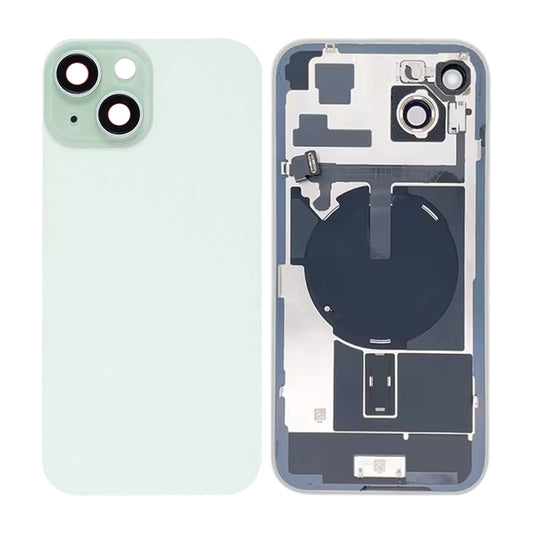 iPhone 15 Plus Baksida Glas med smådelar - Grön image 1