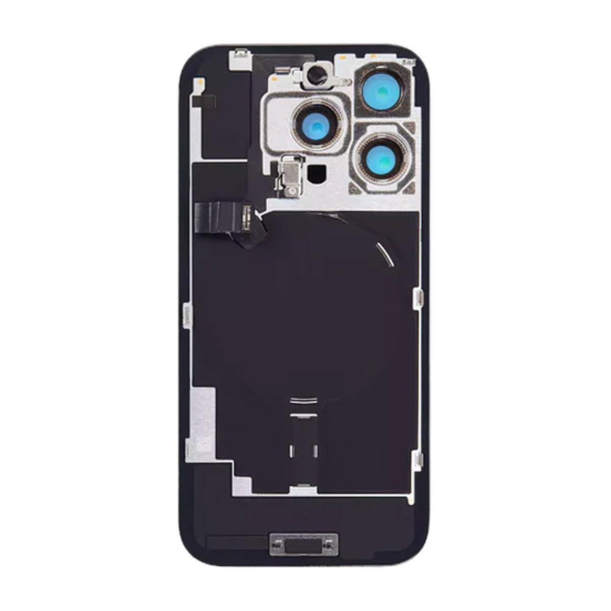 iPhone 16 Pro Baksida Glas med smådelar - Vit Titan image 3