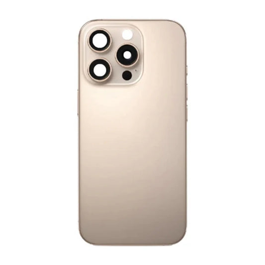 iPhone 16 Pro Max Baksida Glas med smådelar - Sandfärgad Titan image 2