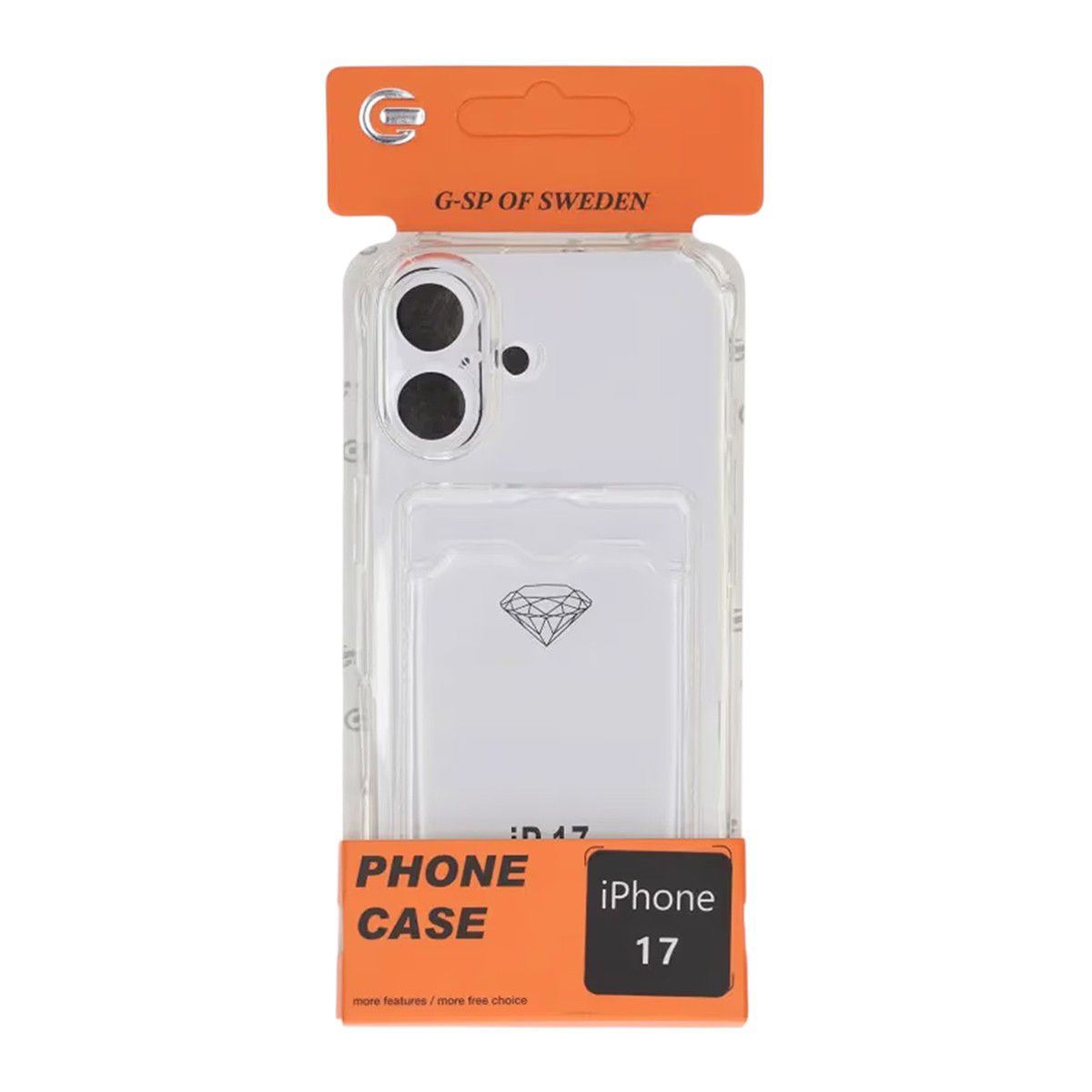 Stöttåligt Mobilskal med Korthållare för iPhone 17 - Klar image 4