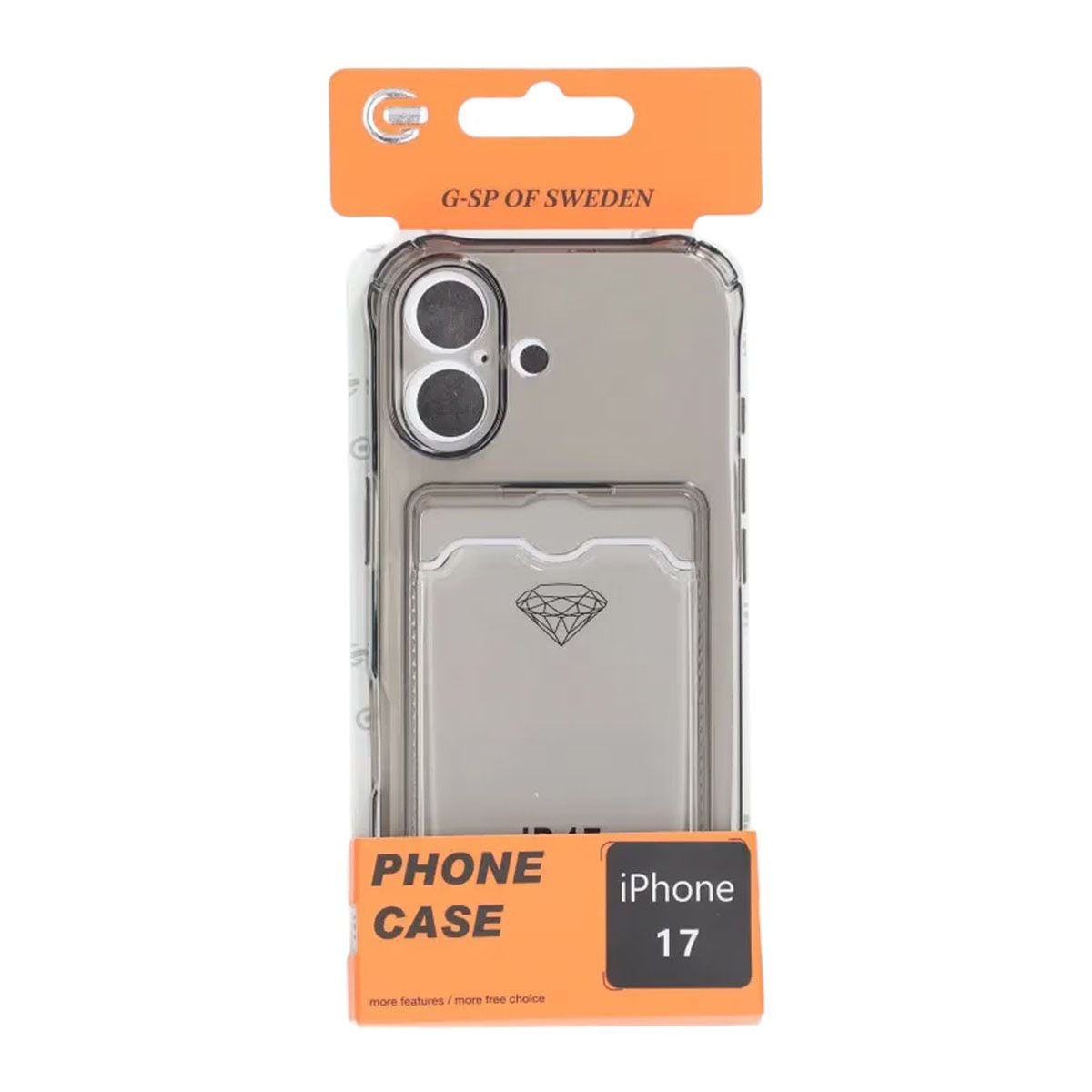 Stöttåligt Mobilskal med Korthållare för iPhone 17 - Svart image 6