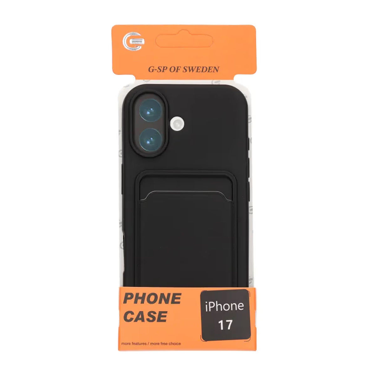 Mobilskal Silikon med Korthållare för iPhone 17 - Svart image 6