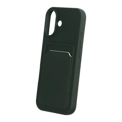 Mobilskal Silikon med Korthållare för iPhone 17 - Militärgrön image 4