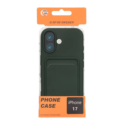 Mobilskal Silikon med Korthållare för iPhone 17 - Militärgrön image 6