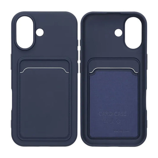 Mobilskal Silikon med Korthållare för iPhone 17 - Blå image 1