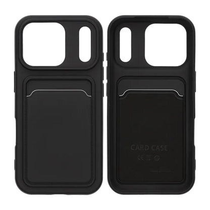 Mobilskal Silikon med Korthållare för iPhone 17 Pro - Svart image 1