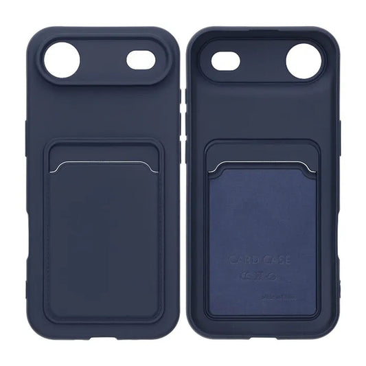 Mobilskal Silikon med Korthållare för iPhone Air - Blå image 1