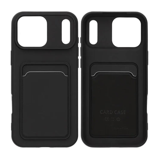 Mobilskal Silikon med Korthållare för iPhone 17 Pro Max - Svart image 1