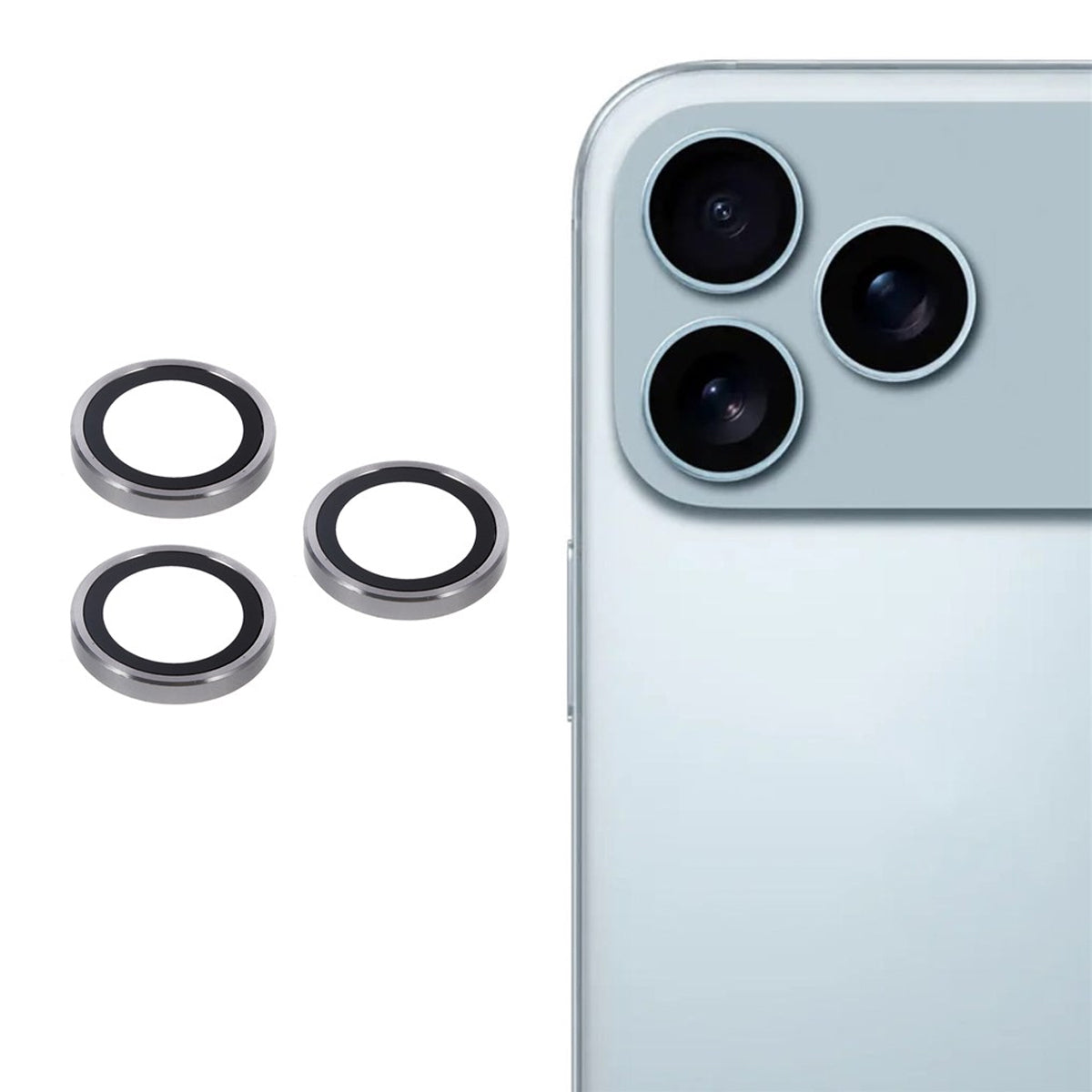 Kameraskydd i härdat glas för iPhone 17 Pro Max - Grå titanium image 1