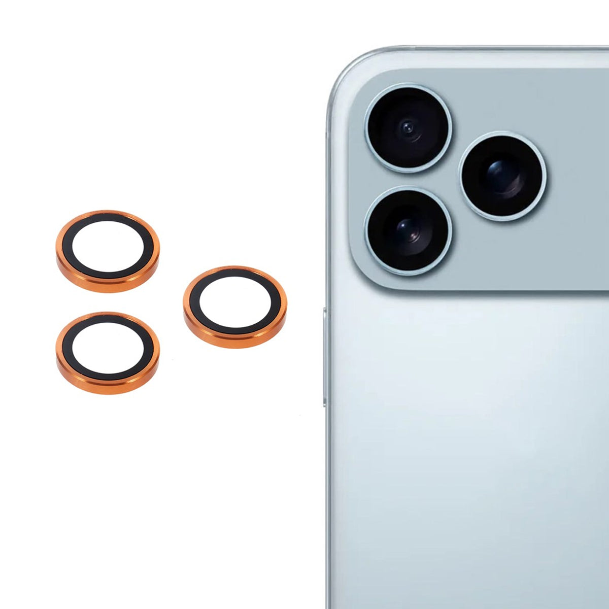 Kameraskydd i härdat glas för iPhone 17 Pro Max - Orange image 1