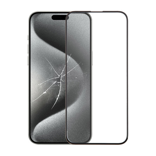 Rvelon Skärmskydd iPhone 15 Pro Max Härdat Glas 2.5D Svart - bulk image 1