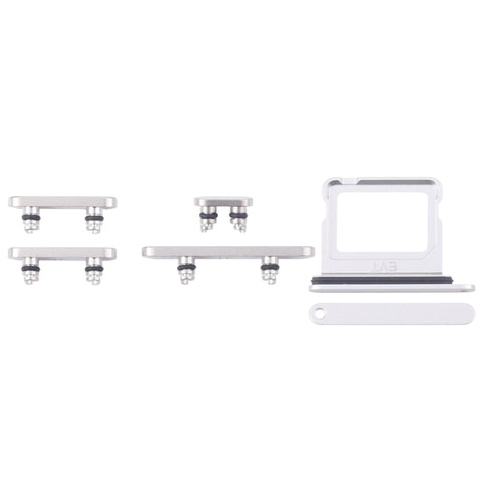 Knappar och Simkorthållare för iPhone 16/16 Plus - Vit image 1