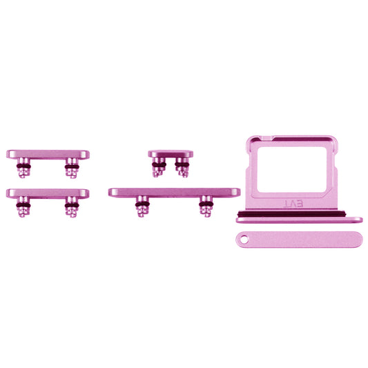 Knappar och Simkorthållare för iPhone 16/16 Plus - Rosa image 1