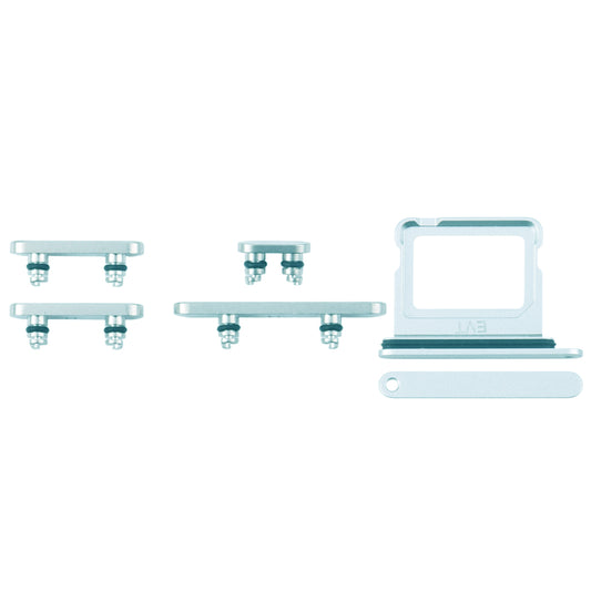 Knappar och Simkorthållare för iPhone 16/16 Plus - Grön image 1