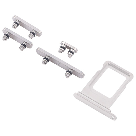 Knappar och Simkorthållare för iPhone 15 Pro/15 Pro Max - Vit image 2