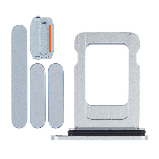 Knappar och Simkorthållare för iPhone 15/15 Plus - Blå image 1