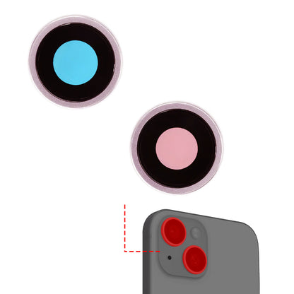 Kameralins med metallram iPhone 15/15 Plus - Rosa image 3