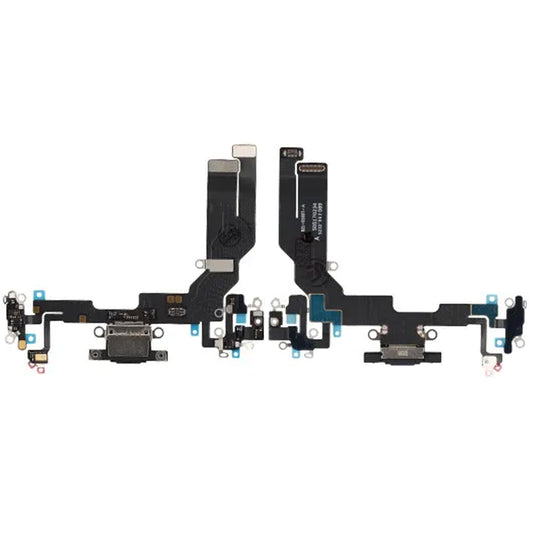 iPhone 16e Laddkontakt med Flexkabel - Svart image 1