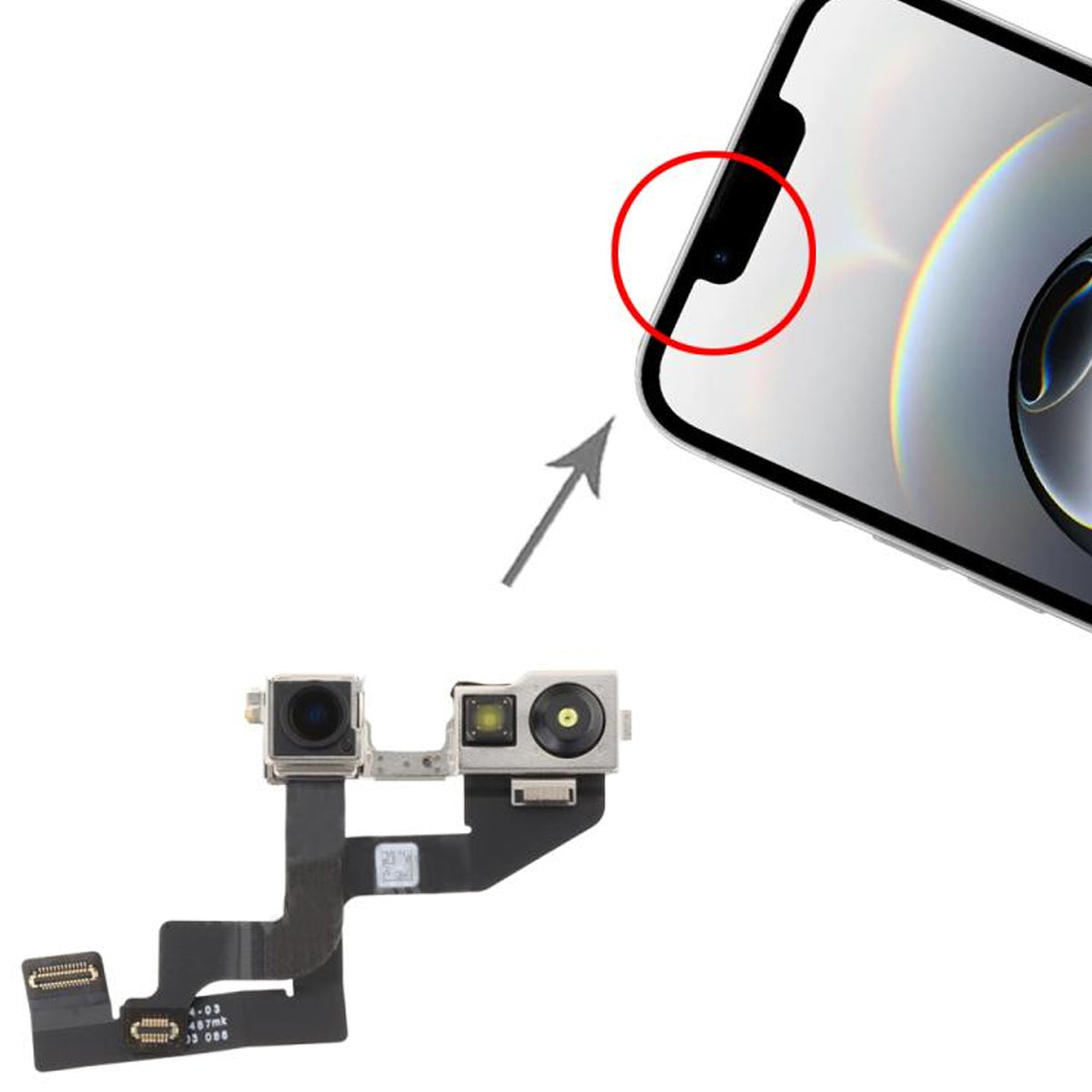 iPhone 16e Framkamera Original image 3