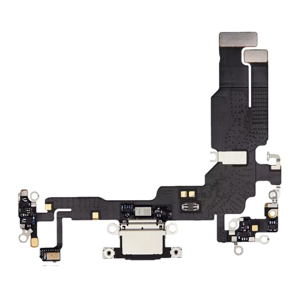 Laddkontakt med Flexkabel till iPhone 15 Plus - Svart image 1