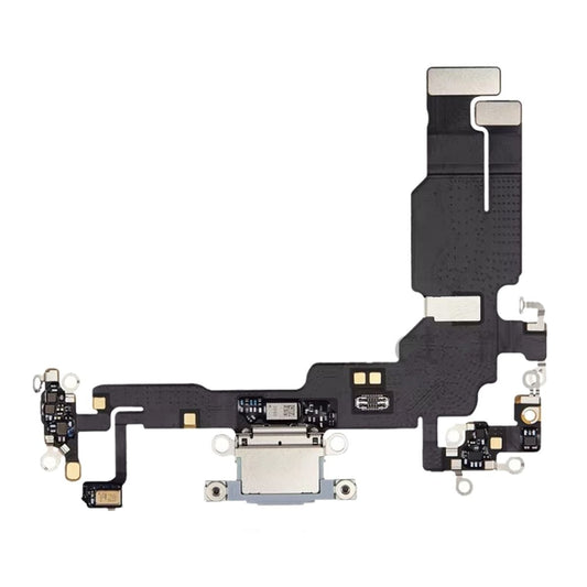 Laddkontakt med Flexkabel till iPhone 15 Plus - Blå image 1