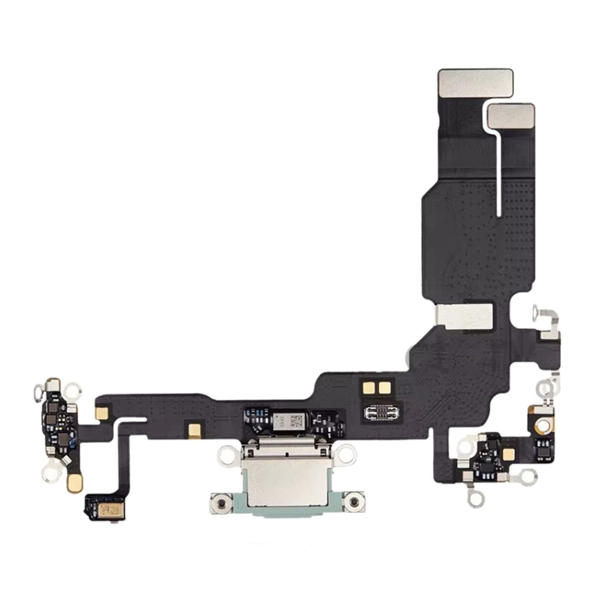 Laddkontakt med Flexkabel till iPhone 15 Plus - Grön image 1