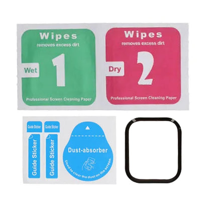 Skärmskydd Apple Watch 10 46mm - Härdat Glas Svart image 3