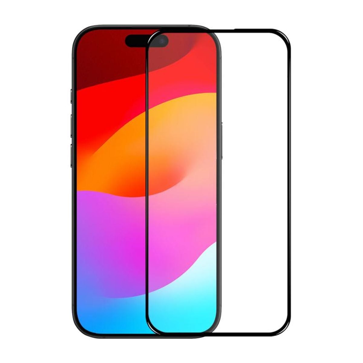 Skärmskydd iPhone Air Härdat Glas 3D -  Svart image 1